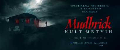 HOLIVUDSKI GLUMCI U ARENI NA SPECIJALNOJ PROJEKCIJI FILMA MUDBRICK - KULT MRTVIH