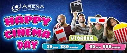 SVAKOG UTORKA SLAVIMO BIOSKOPSKI HAPPY DAY U ARENI