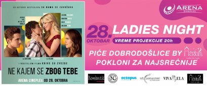 Bestseler “Ne kajem se zbog tebe” dolazi na veliko platno Arene i Ladies Night 