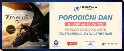 PORODIČNI DAN UZ POKLONE I LETEĆU AVANTURU „KAKO DA DRESIRATE SVOG ZMAJA“ 